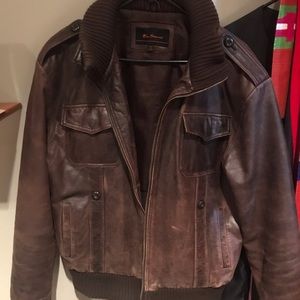 Ben Sherman Leather Bomber
